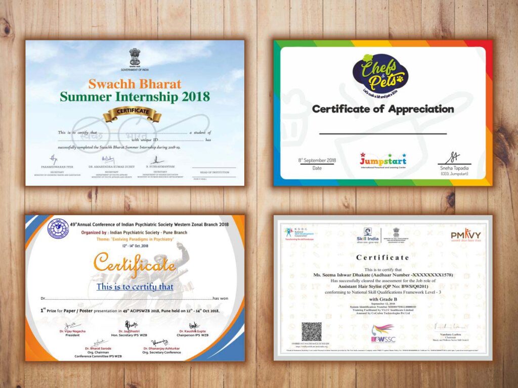 Certificate Printing Lichfield