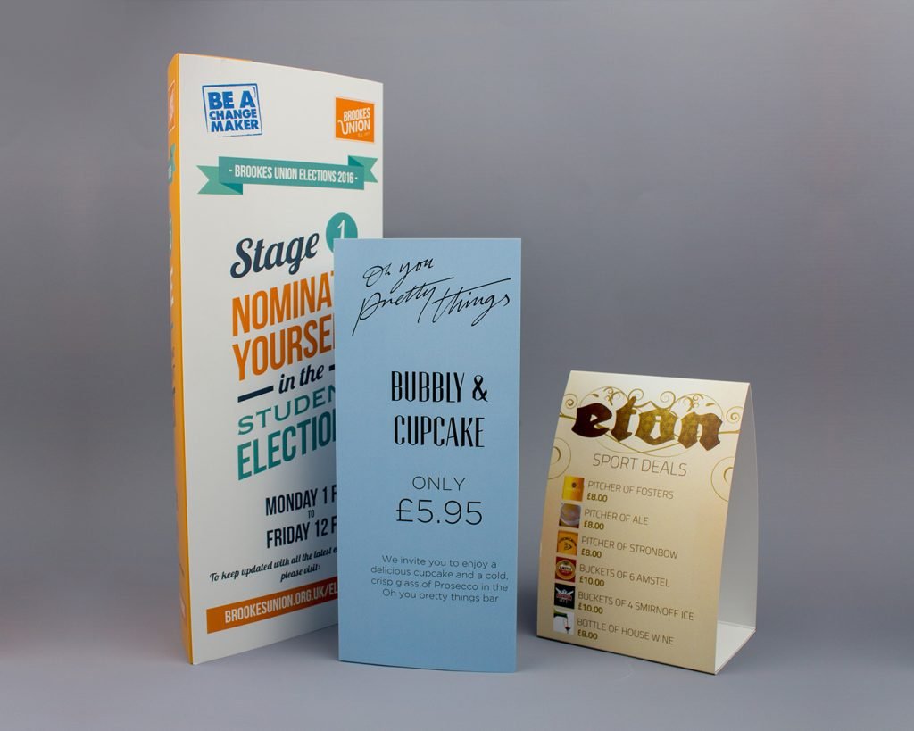 Table Tents Printing Lichfield